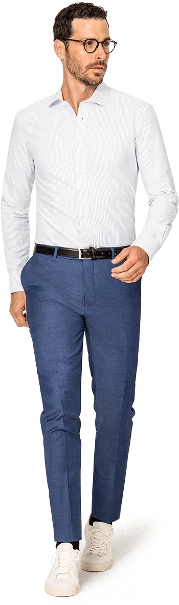 Custom Dress Shirts - Formal Dress Pant Shirt (359x1188), Png Download