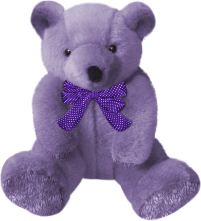 Graphic Library Download Marvaline S Hideaway Psp Graphics - Purple Teddy Bear Image Png (391x430), Png Download