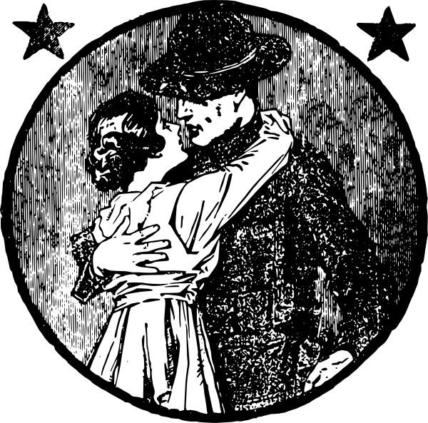 How To Set Use Kissing Couple Clipart (600x593), Png Download