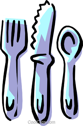 Knife, Fork, And Spoon Royalty Free Vector Clip Art - Meals And Memories: A Cookbook/memoir: Odyssey Project (317x480), Png Download