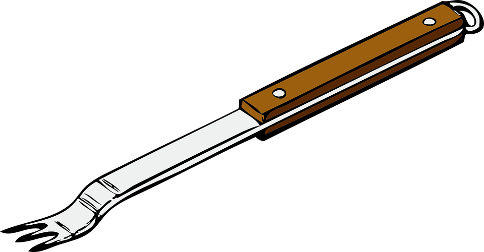 Vector Knife Fork And Spoon Clipart Free Clip Art Images - Barbeque Fork (600x313), Png Download