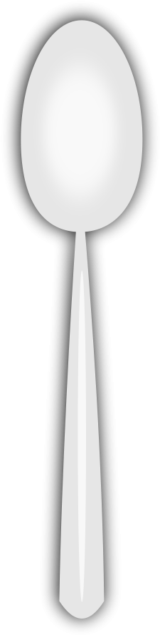 How To Set Use Spoon White Clipart (231x900), Png Download