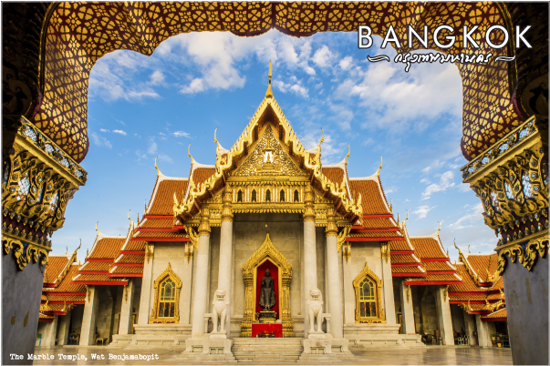 Wat Benjamabopit Temple, - Marble Temple (605x605), Png Download