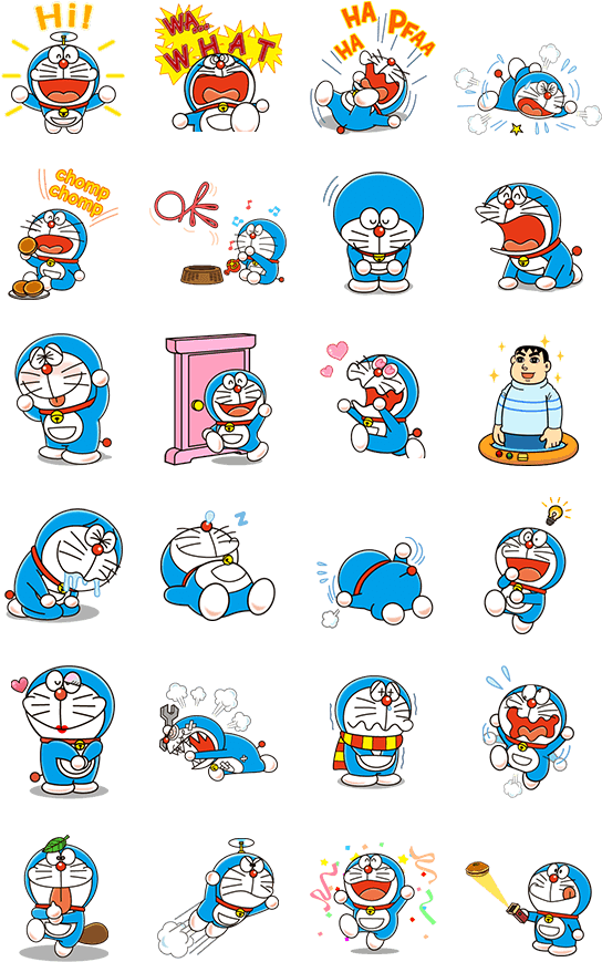 Doraemon Stickers Line (562x900), Png Download