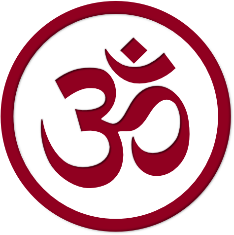 Vedic Cultural Society Hindu Temple - Om Symbol In Circle (555x555), Png Download