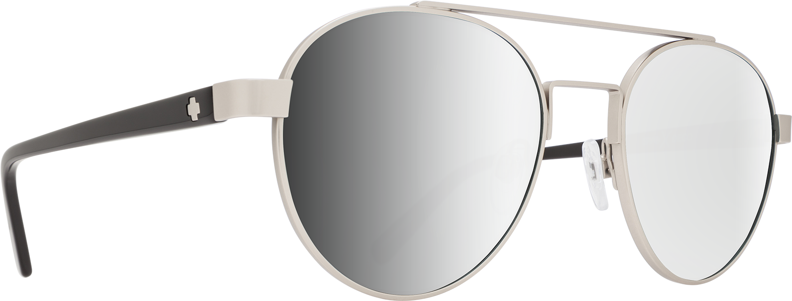 Deco - Spy Deco Sunglasses Soft Matte Silver/black/happy Gray (2000x1200), Png Download