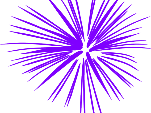 Fireworks Clipart Purple - Transparent Background Firework Clipart (640x480), Png Download