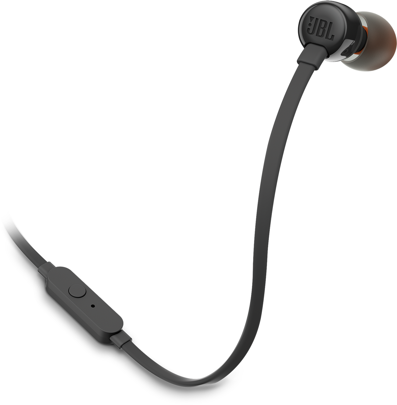 Jbl T110 - Jbl T110 Earphones - Black (1606x1606), Png Download