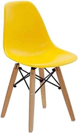 9 - Yellow Eames Chair For Kids (408x480), Png Download