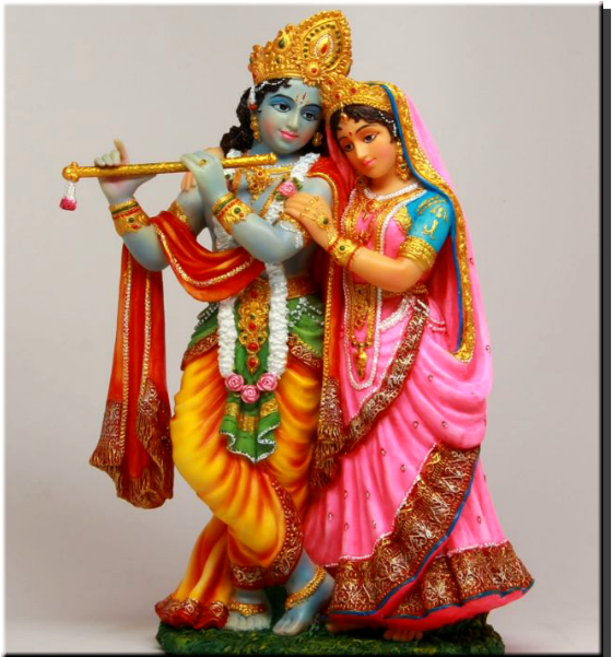 Миниатюра Индийские Божества - Radha Krishna Statue In Marble (800x600), Png Download