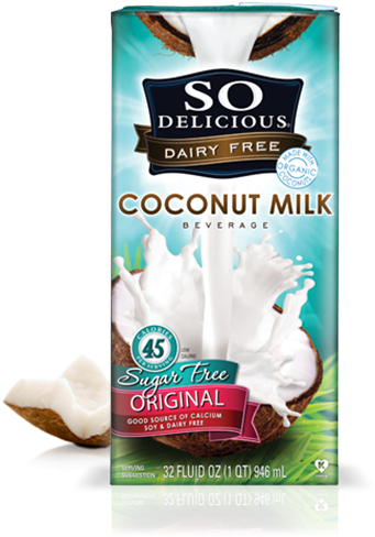 Sugar Free* Original - So Delicious Coconut Milk (480x510), Png Download