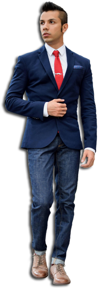 If Your Office Environment Has A More Casual Setting, - Dark Blue Tailored Suit (410x600), Png Download
