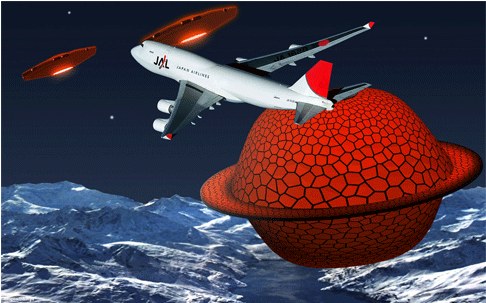 Artist's Conception Of Capt - Ufo Japan Airlines 1986 (650x303), Png Download