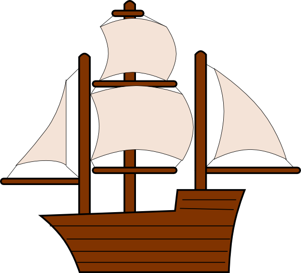 Unfurled Sailing Ship Svg Clip Arts 600 X 543 Px (600x543), Png Download