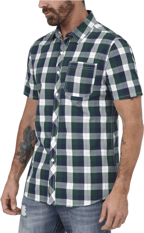 Plaid Shirt - Plaid (533x800), Png Download