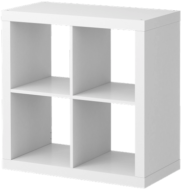Ikea Kallax - Ikea White Shelving Unit / Bookcase (400x400), Png Download