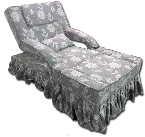 Electric Skirt Draped Fabric Foot Massage Sofa- Flower - Textile (640x480), Png Download