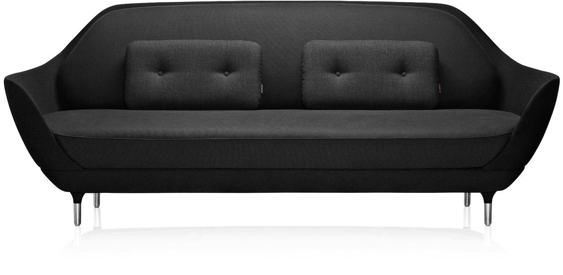 Black Sofa Png Free Download - Fritz Hansen Favn Straight Sofa - L 221 Cm. Black (1200x900), Png Download