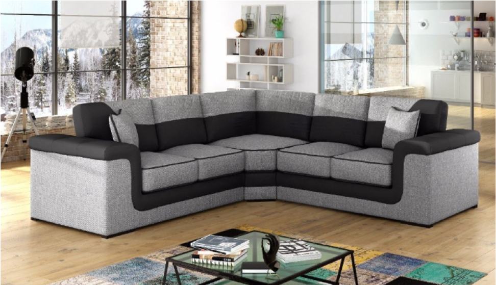 Symphony Corner Sofa - Symphony White And Grey Corner Sofa (1024x1024), Png Download