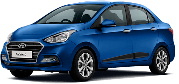 Hyundai Xcent Marina Blue - Honda Fit 2006 Yellow (700x430), Png Download