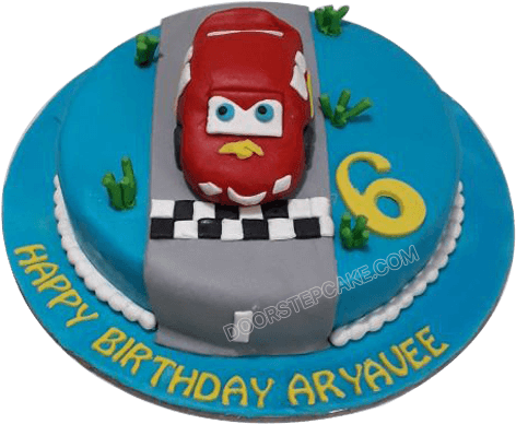 Lightning Mcqueen Cake - Faridabad Cake Delivery (500x500), Png Download