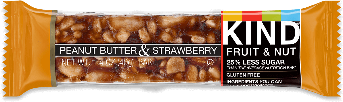 Peanut Butter & Strawberry - Kind Bar Chocolate Peanut Butter Crunch (1334x564), Png Download
