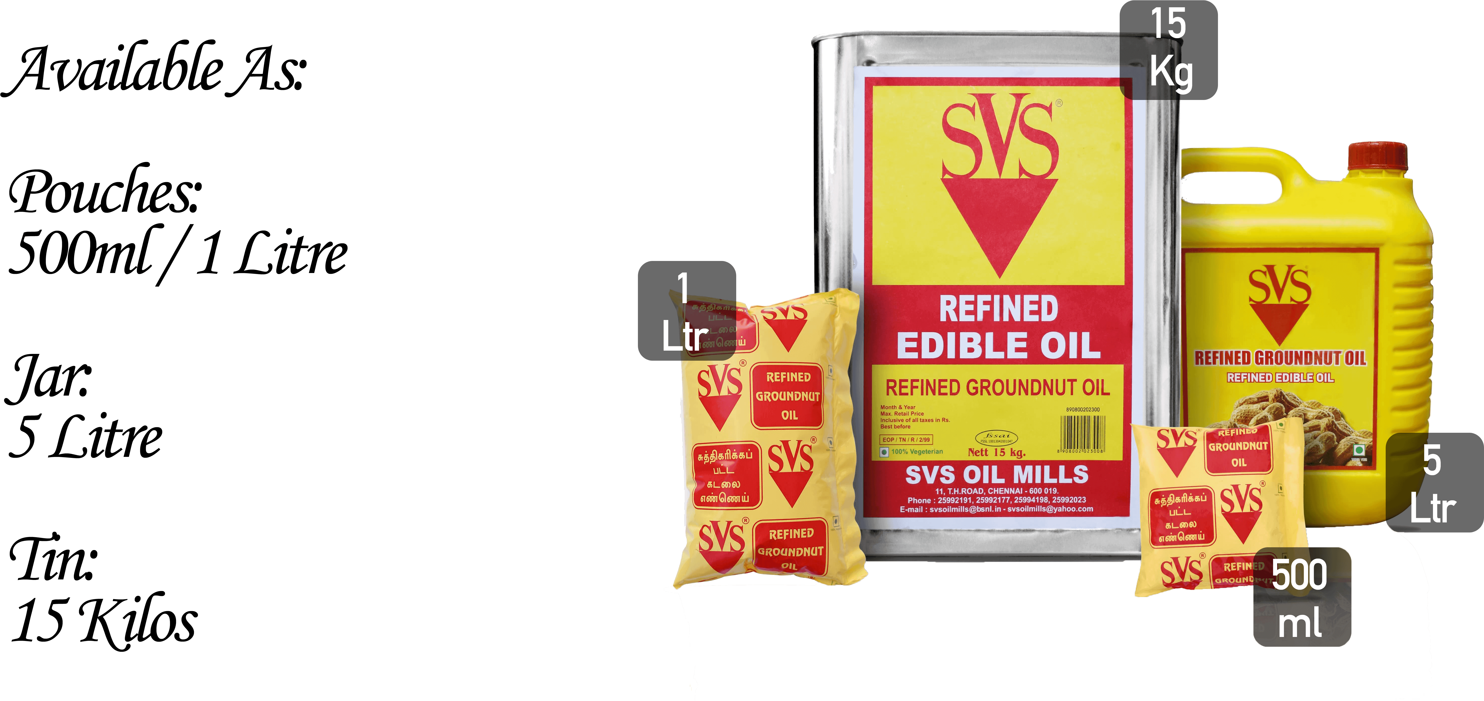 At Svs Oil Mills, We Specialize In Processing Groundnut - Svs Oil (6672x2816), Png Download