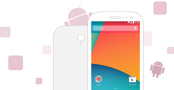 Android Web Development - Nexus 5 White Front (576x300), Png Download