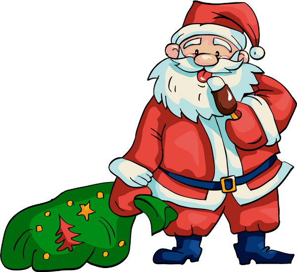Père Noël Png, Clipart - Santa Claus (600x550), Png Download