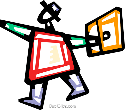 Happy Businessman Walking To Work Royalty Free Vector (480x421), Png Download