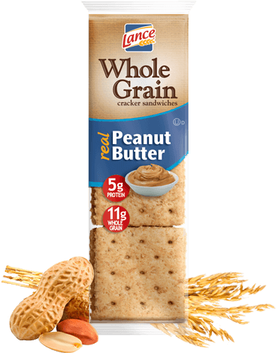 Whole Wheat Crackers And Peanut Butter (395x540), Png Download