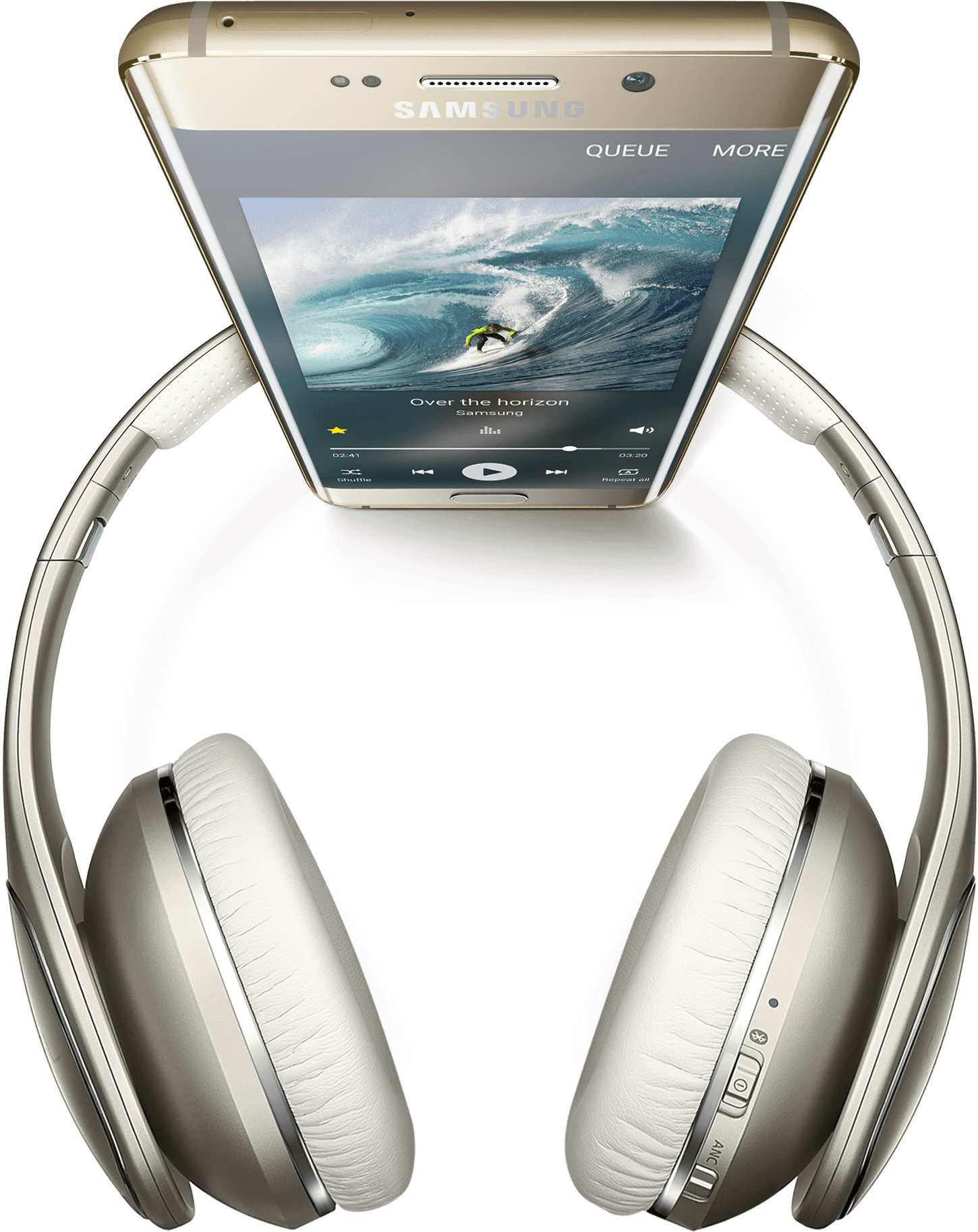 Top Down View Of Gold Platinum Galaxy S6 Edge Plus (1920x2160), Png Download