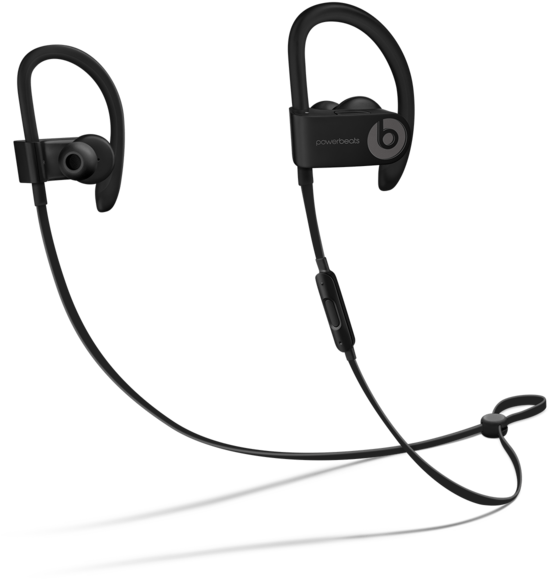 Earphones - Powerbeats 3 Wireless Black (426x488), Png Download