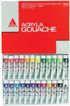 Acryla Gouache Sets Set Of 12 20 Ml (349x480), Png Download