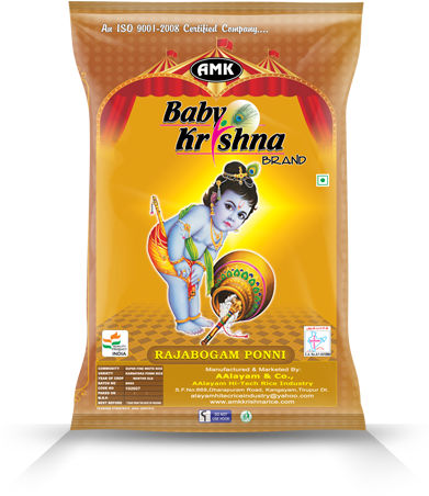 Amk Baby Krishna Idly Rice - Kangayam Krishna Brand Rice (390x500), Png Download