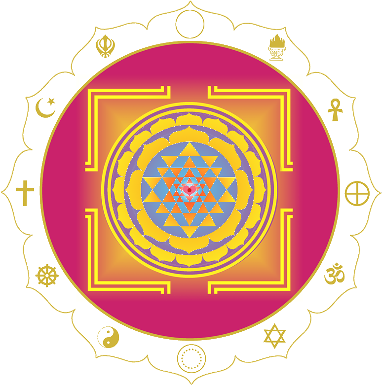 Heart Of Living Yoga Sri Yantra Download A Colour Version - Heart Of Living Yoga (960x888), Png Download