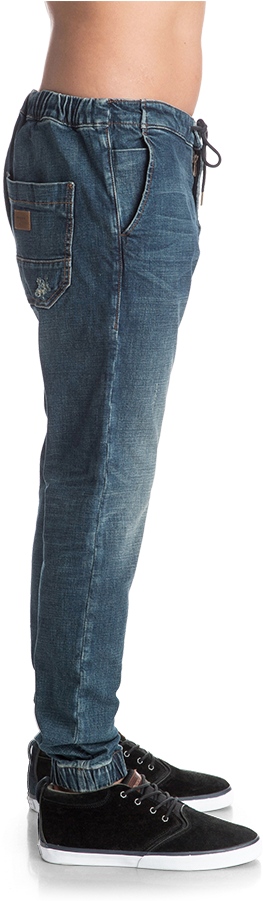 Straight Banner - Jeans Profil (496x900), Png Download