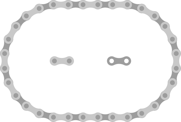 Bike Chain Links Clipart Png (600x404), Png Download