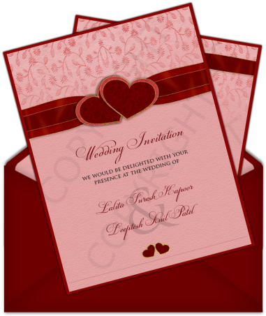 Letter Style Email Indian Wedding Invitation Design - Simple Indian Wedding Invitation Card (406x471), Png Download