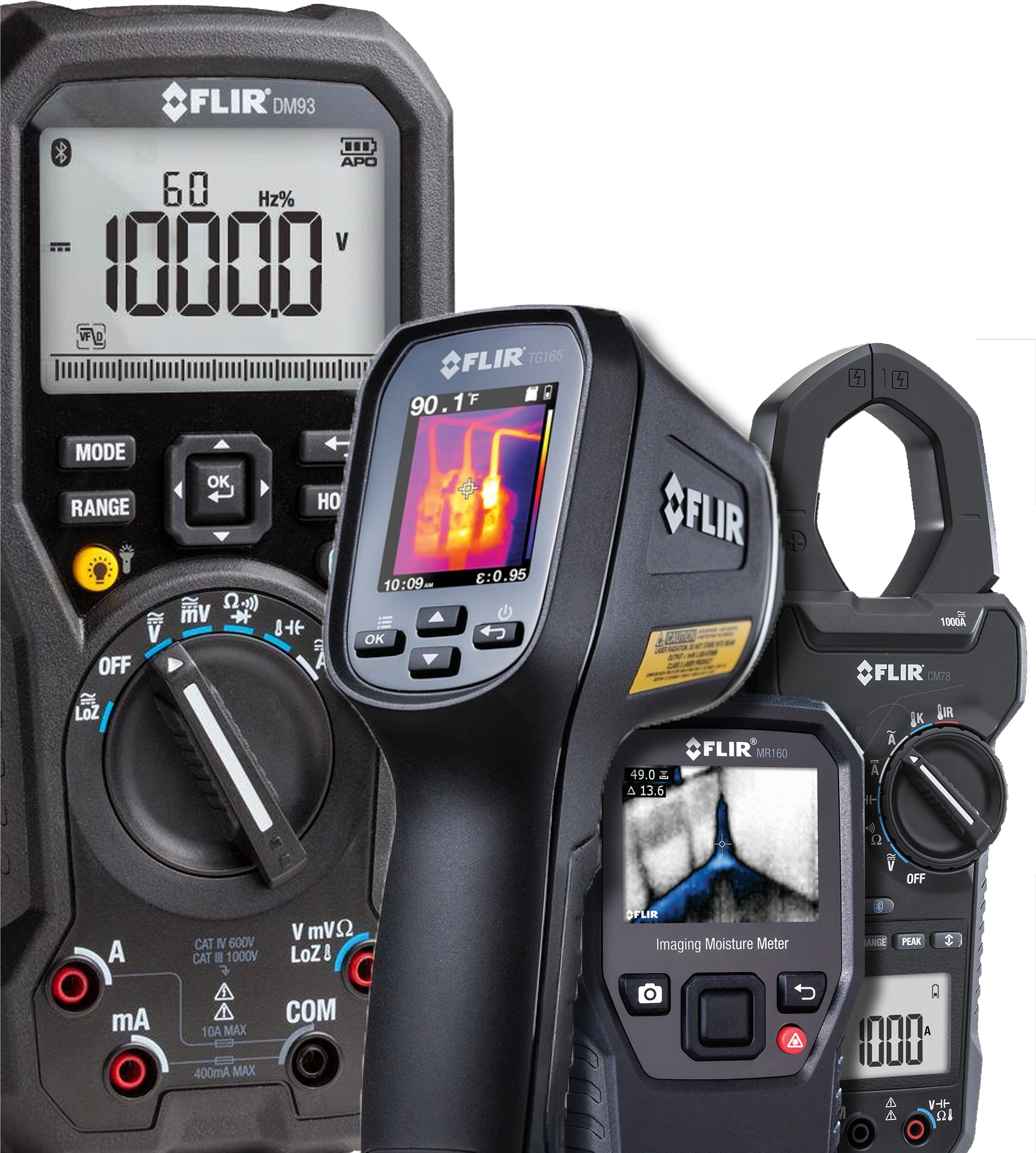 Flir-items - Flir Mr160 Moisture Meter With Built-in Thermal Imager (3500x3844), Png Download