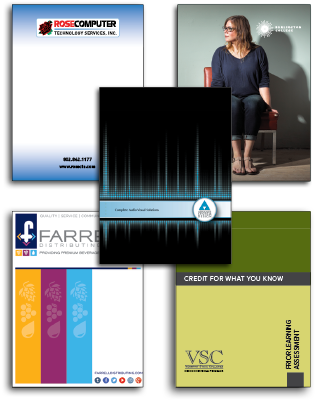 Collage Of Five Printed Presentation Folders - Vermont (350x450), Png Download