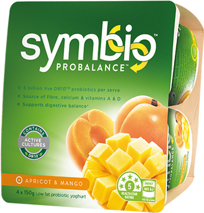 Apricot & Mango Yoghurt 4x 150g - Symbio Yoghurt (441x441), Png Download