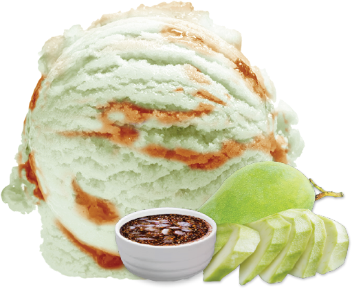 Green Mango With Sweet And Sour Dipping Sauce - Gelato (600x600), Png Download