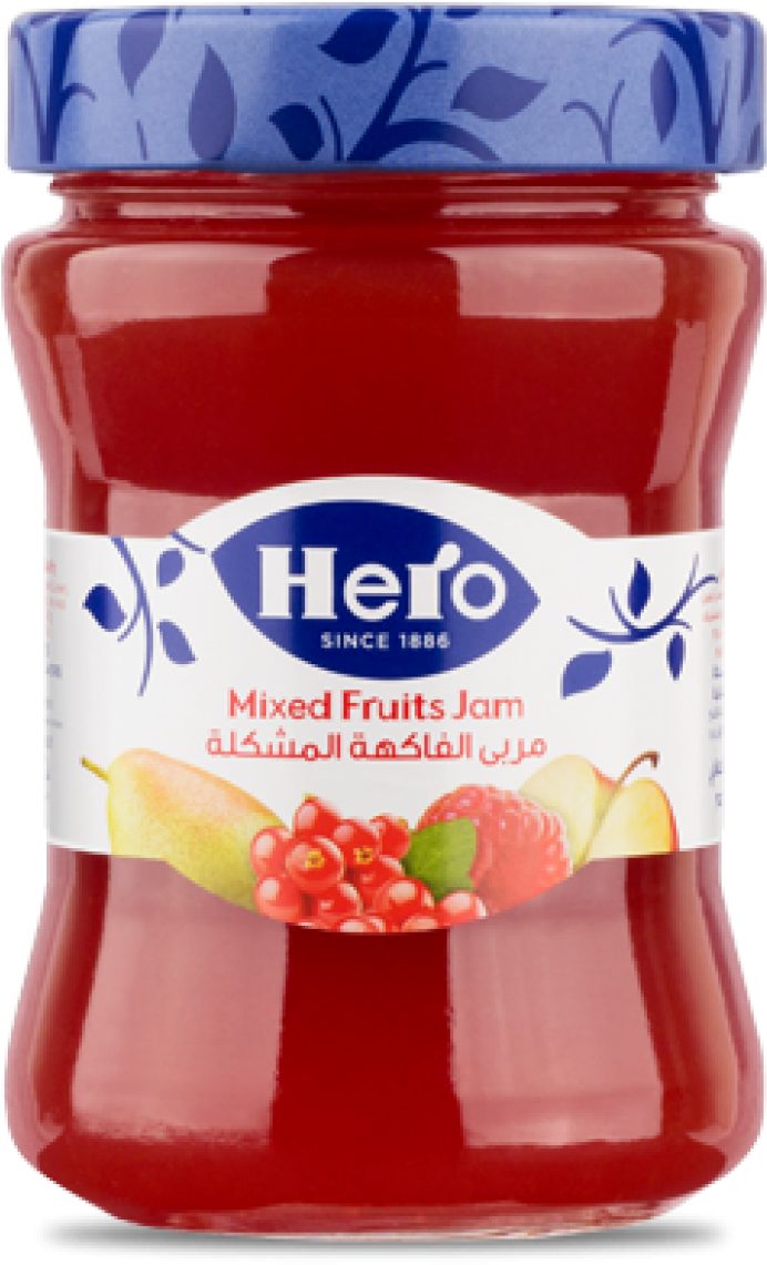 Hero Mixed Fruit Jam (600x412), Png Download