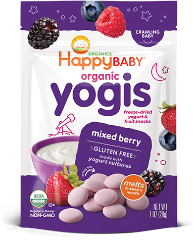 Happy Family Happy Yogis Yogurt Snacks - Strawberry (600x600), Png Download