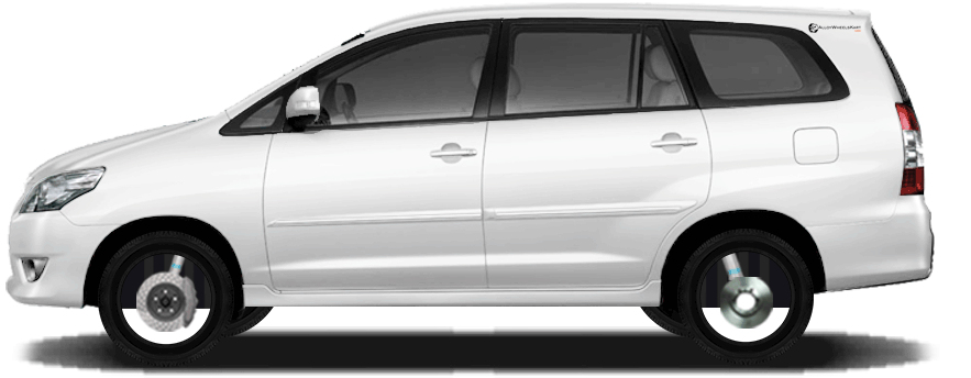 Alloy Wheels For Toyota Innova - Toyota Innova White Png (988x350), Png Download