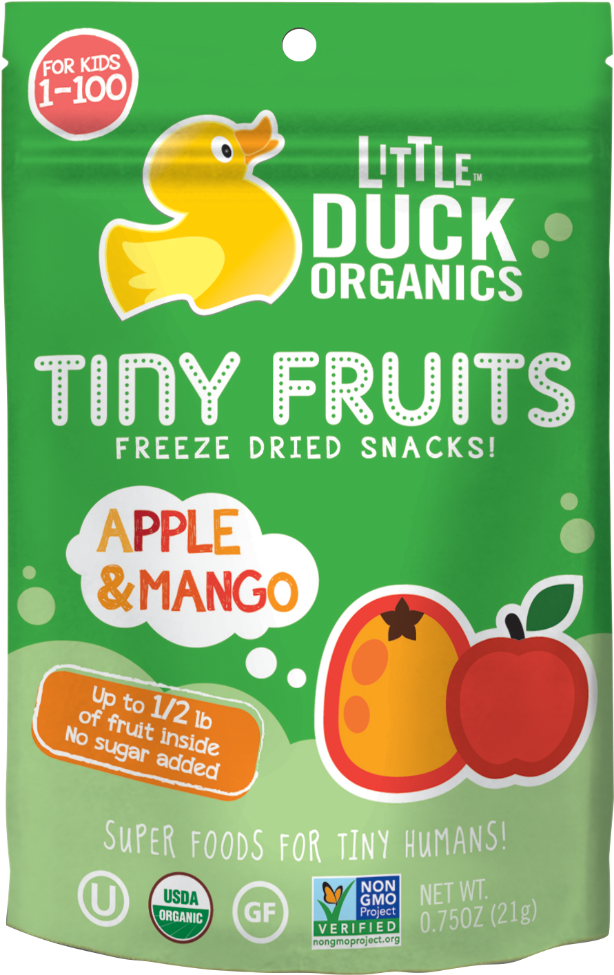 Apple & Mango Tiny Fruits - Little Duck Organics Apple Banana (1243x1628), Png Download