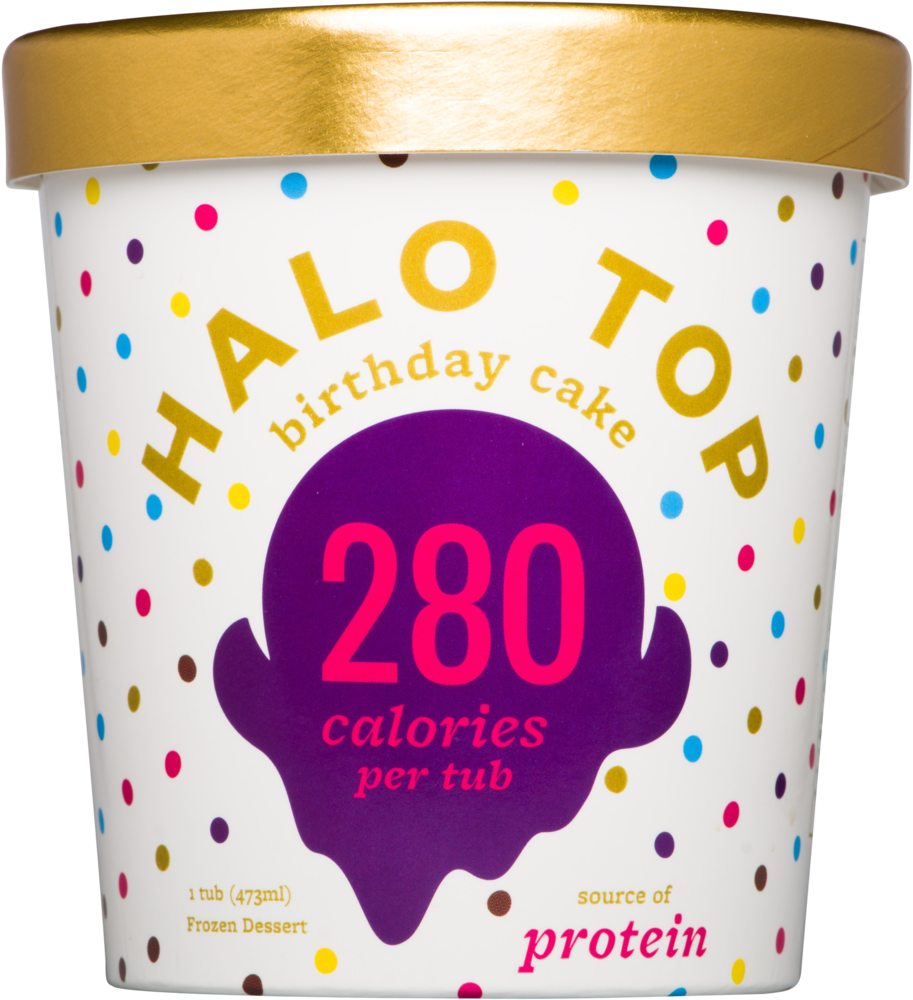 Birthday Cake - Caramel Macchiato Halo Top (1000x1000), Png Download