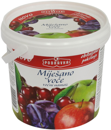 Fruit Spread Mixed Fruit - Podravka (370x432), Png Download