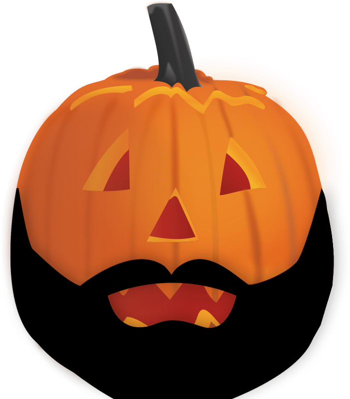 Fall Beard Styles - Jack O Lantern Beard (800x800), Png Download